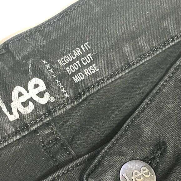 Lee Black Flare Wide Leg Jeans - Picture 3 of 7